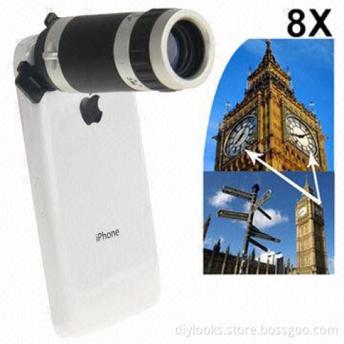 Multiple-function popular 8X Zoom Lens Mobile Phone Telescope Crystal Case for iPhone 5C